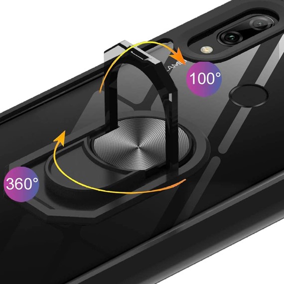 Huawei P Smart 2019 CaseUp Ring Tough Holder Kılıf Lacivert 3